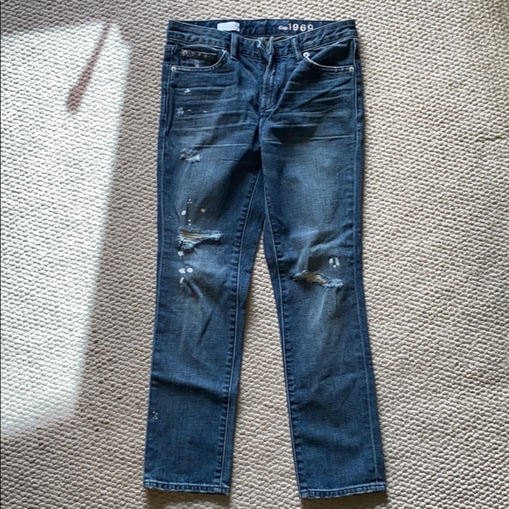 Distressed Gap jeans